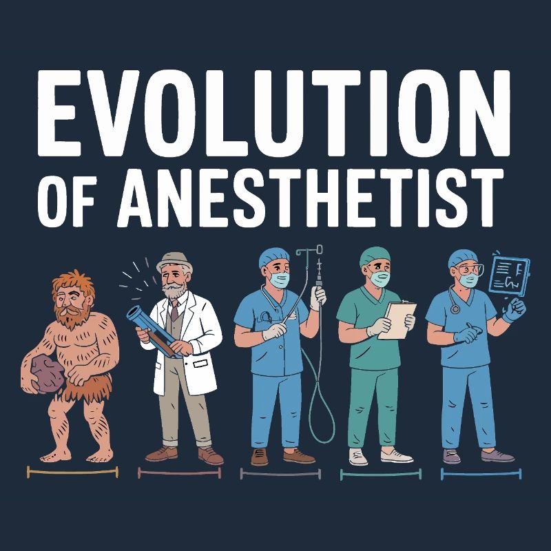 Evolution der Anästhesisten Illustration