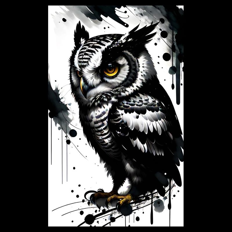 Mystische Eule der Nacht - Einzigartiges Tierdesig