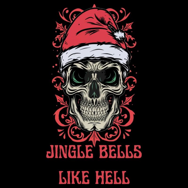 Conception de crâne de Noël : Jingle Bells comme l’enfer