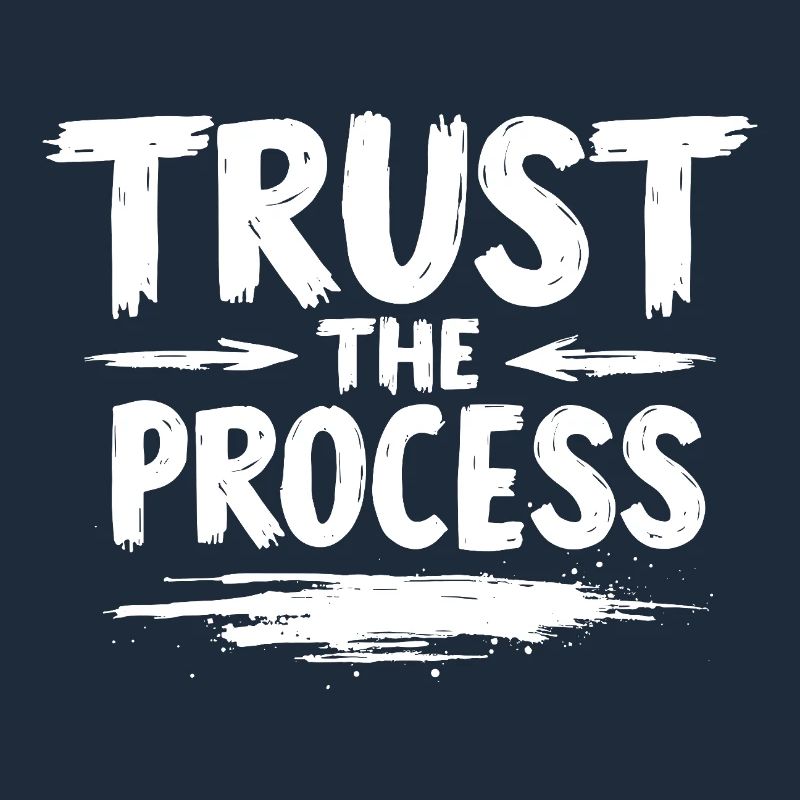 Faites confiance au processus : Lettrage avec graphisme flèche