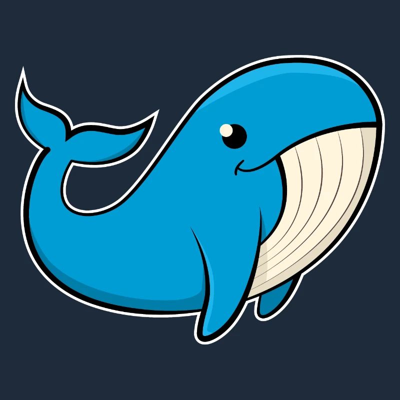 Image joyeuse d’une baleine bleue