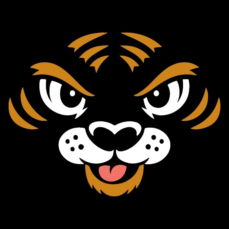 Tiger | Big Face Kostüm Karneval Verkleidung