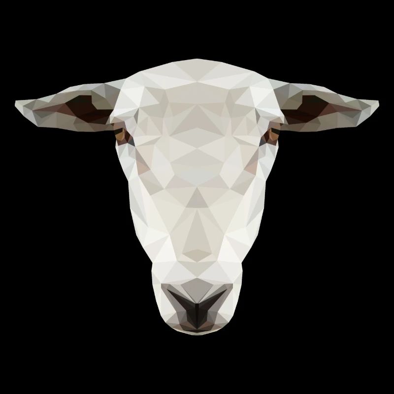 Sheep Head – Geometric Low Poly Animal Design