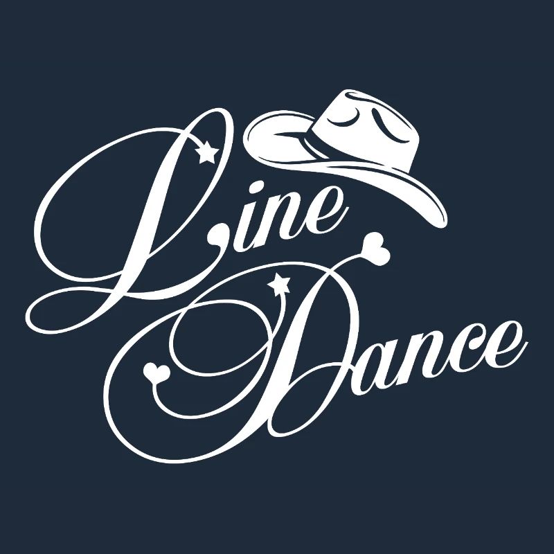 Line Dance Silhouette mit Hut