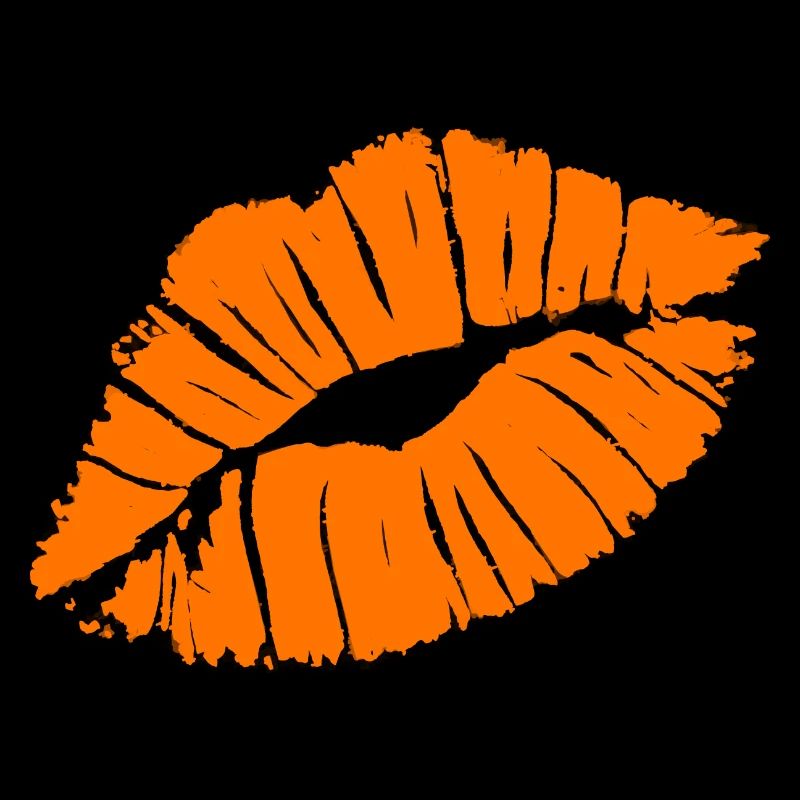 Smooch Orange Lippenstift Kuss Mark Liebe Statement