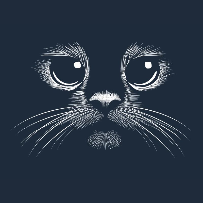 Visage de chat mignon : Charmant et élégant
