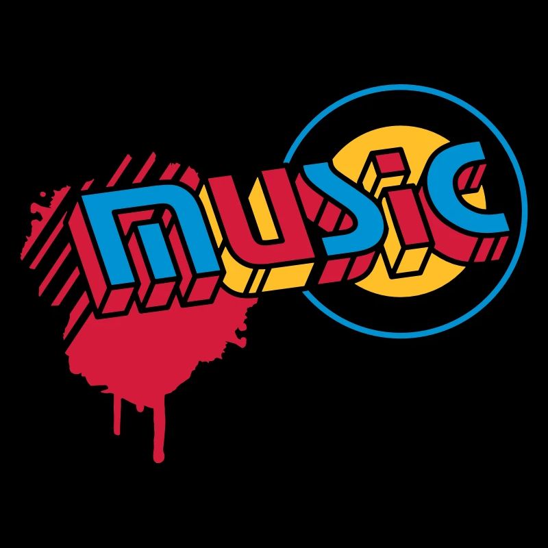 Lettrage musical 3D dans le style graffiti