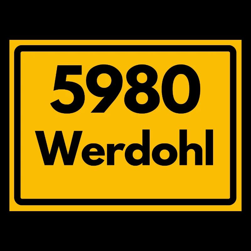 ALTE POSTLEITZAHL PLZ RETRO 5980 WERDOHL HEIMAT
