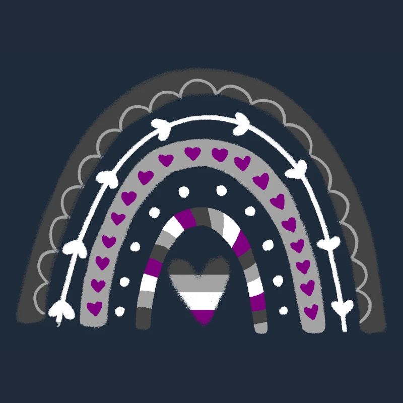 Asexual Pride Boho Rainbow