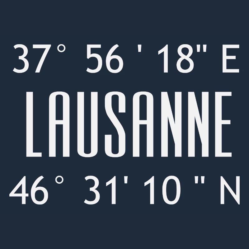 Coordonnées Lausanne typographique