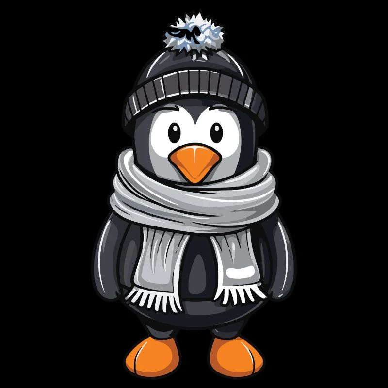 Pinguin Winter Comic