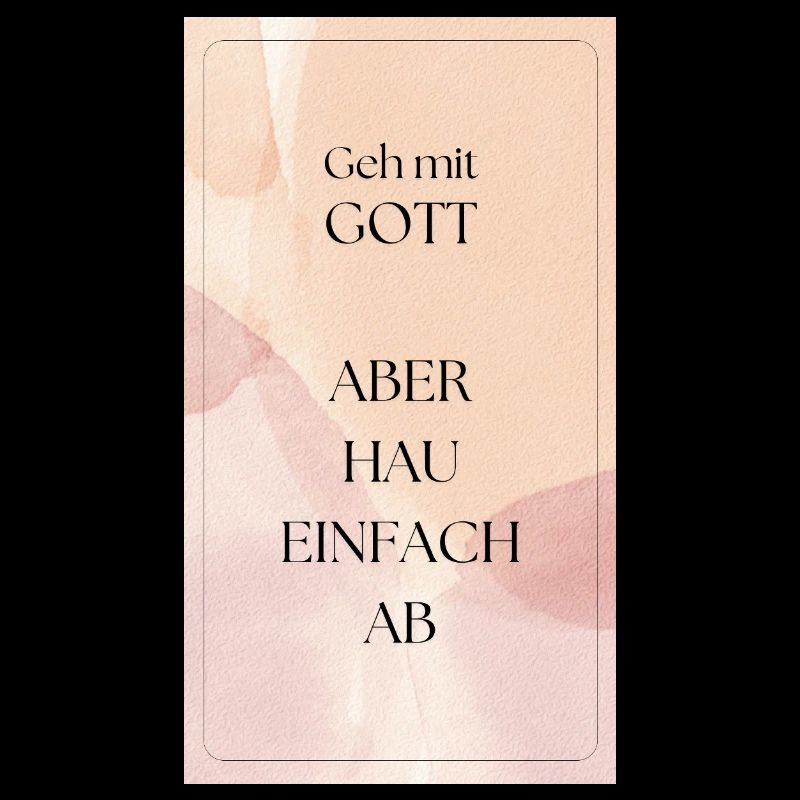 Geh mit Gott