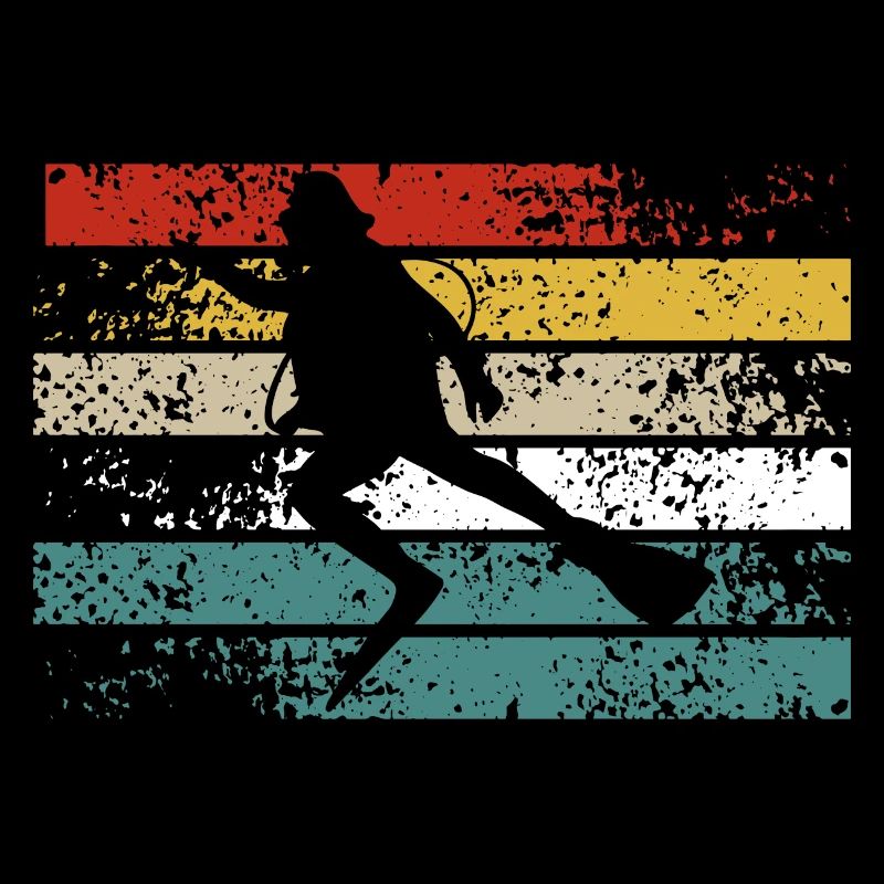 Rétro Stripe Silhouette Danse