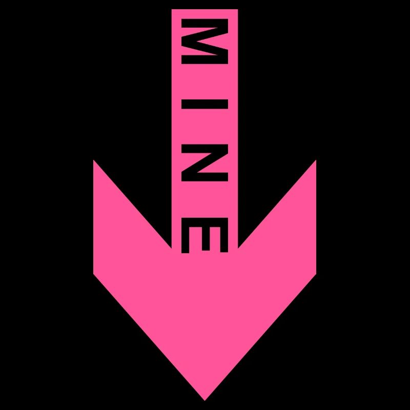 Mine flèche rose en bas