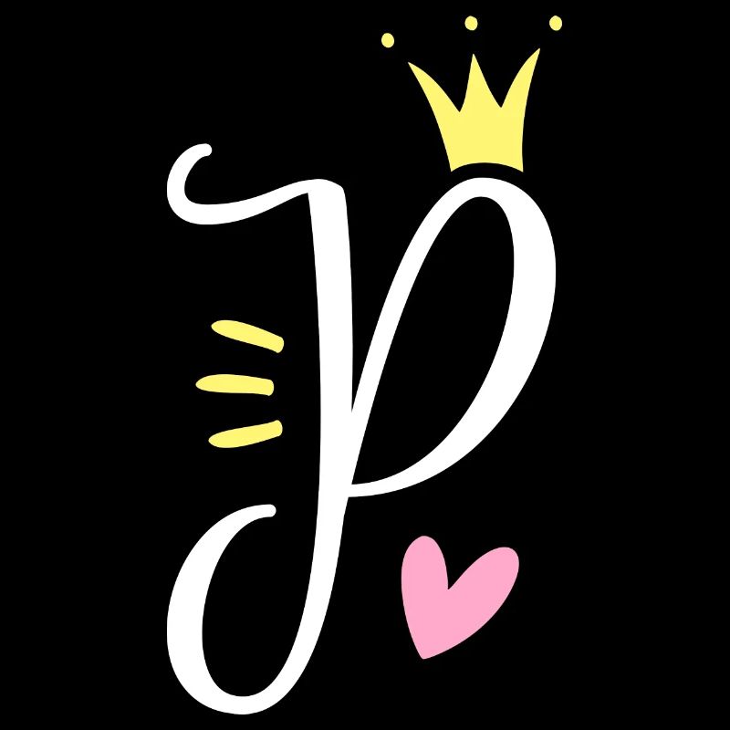 Lettre P Lettre initiale Couronne