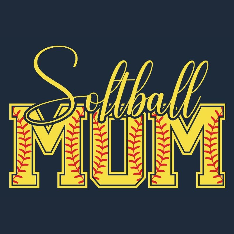 Softball Mom Lettered Logo