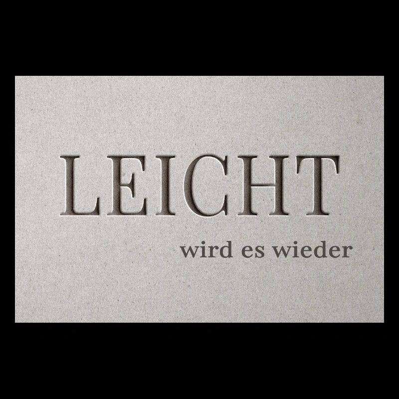 LEICHT wird es wieder