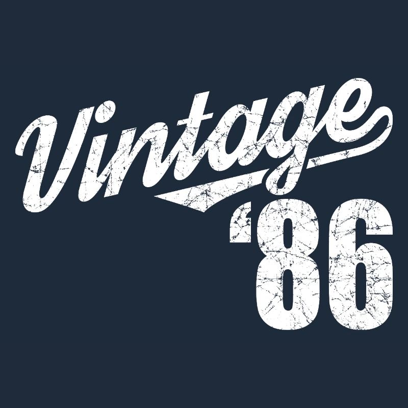 Design rétro vintage 86 script