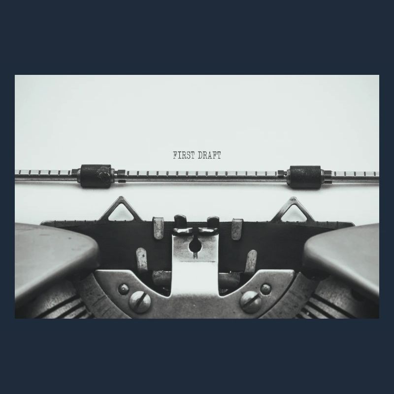 First Draft Typewriter Writer Poster Design