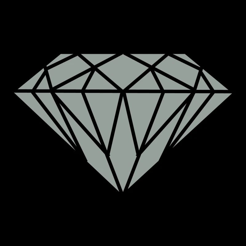 Geometrischer Diamant Linienkunst