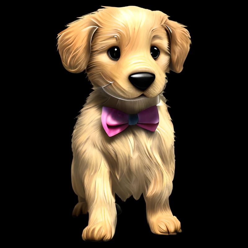 Hunde Golden Retriever mit Fliege Hundebesitzer