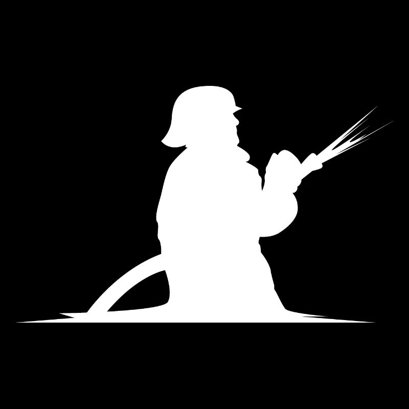 Firefighter Hose Extinguish Fire Brigade Symbol