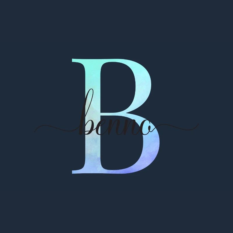B| Monogramm | Name | Benno | Watercolor