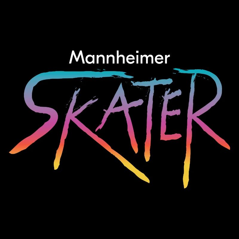 Skater Retro Colorful Gradient Script Street Art