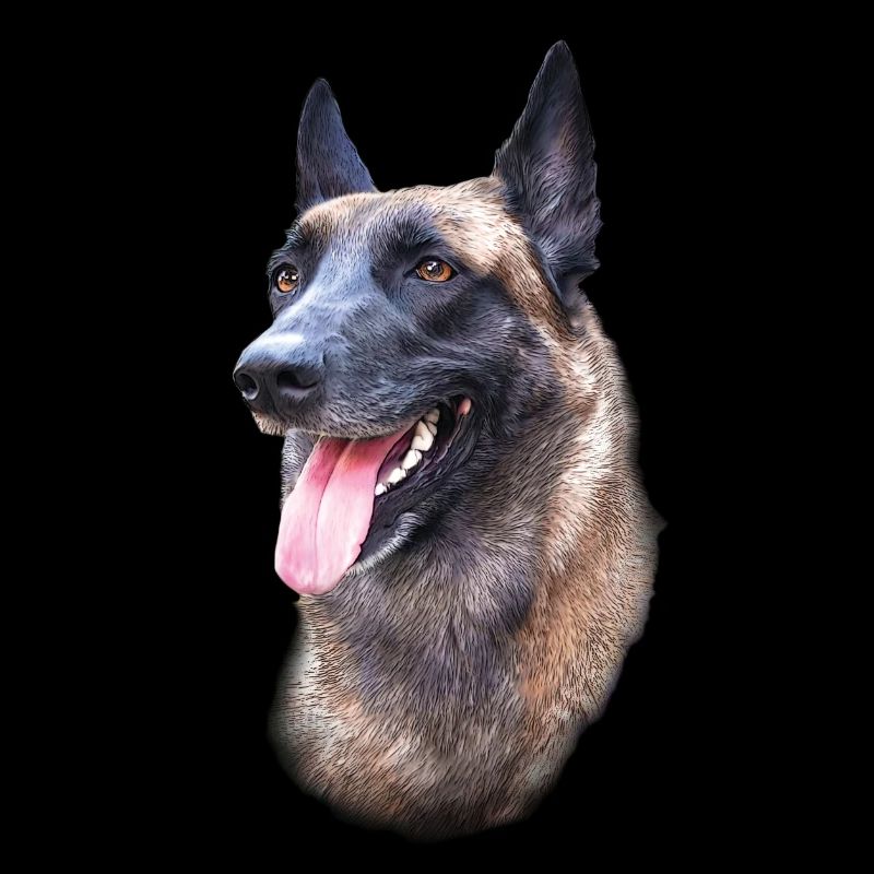 tête de chien malinois