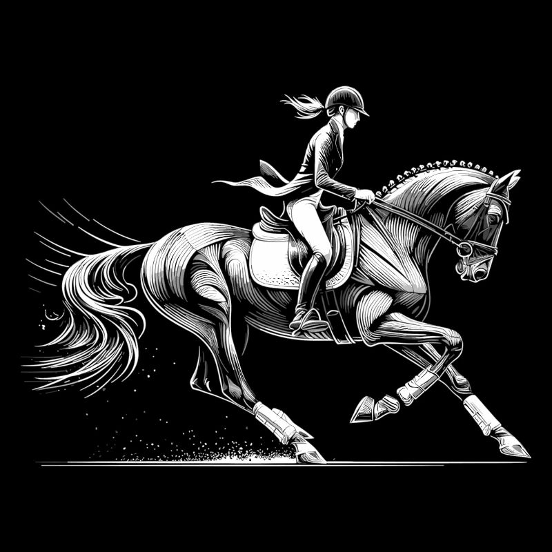 Dressurreiten Reiten Pferd dynamisch Geschenk