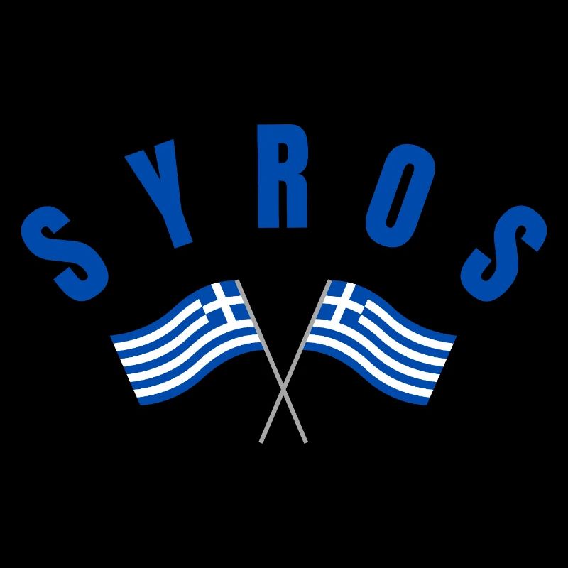 Drapeaux grecs de Syros