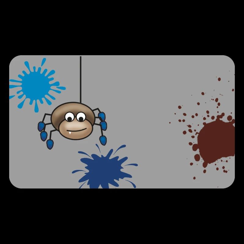Farbklecks Monster Spinne grau