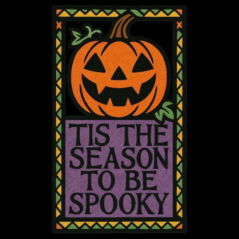 Folk Spooky Pumpkin Sign