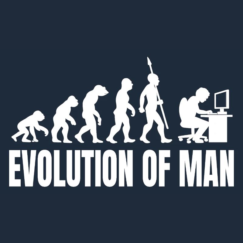 Programmer Computer Freak Evolution Retro