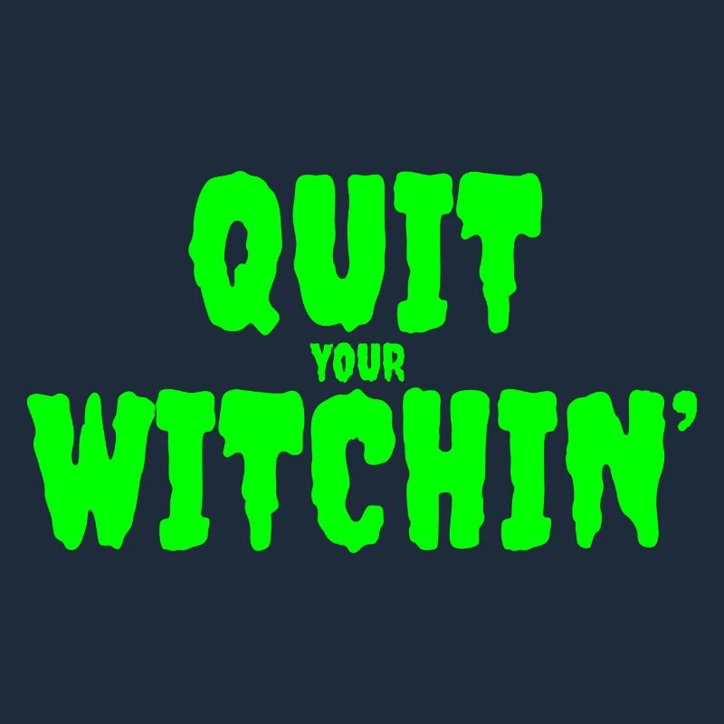 Spooky Green Witching Quit Design