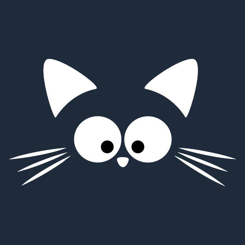 Chat Blanc Mignon | Tee-Shirt Kawaii Minimal