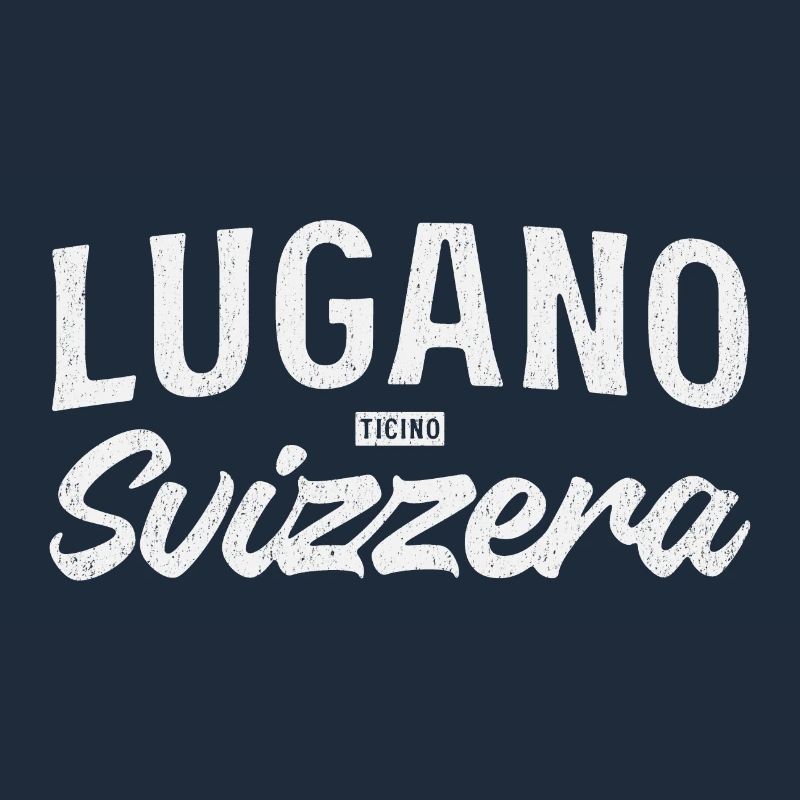 Lugano Svizzera Vintage Script