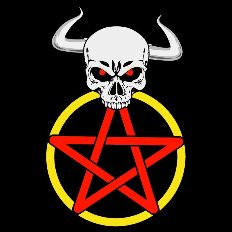 Satan Satanic Devil Pentagram Horns Horror