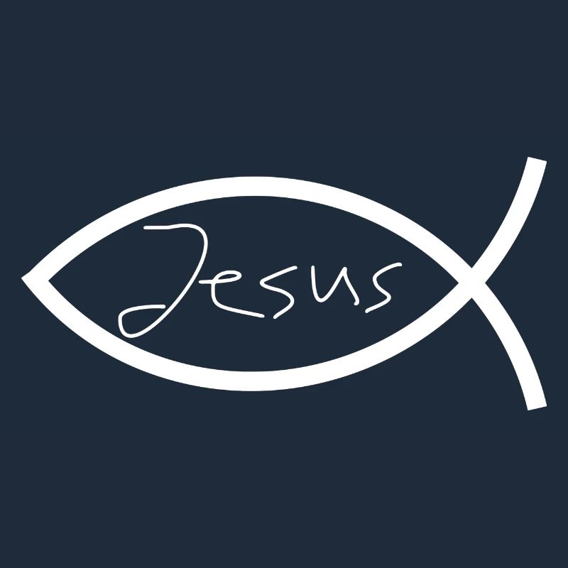 Jesus fish white Ichthys fish fish