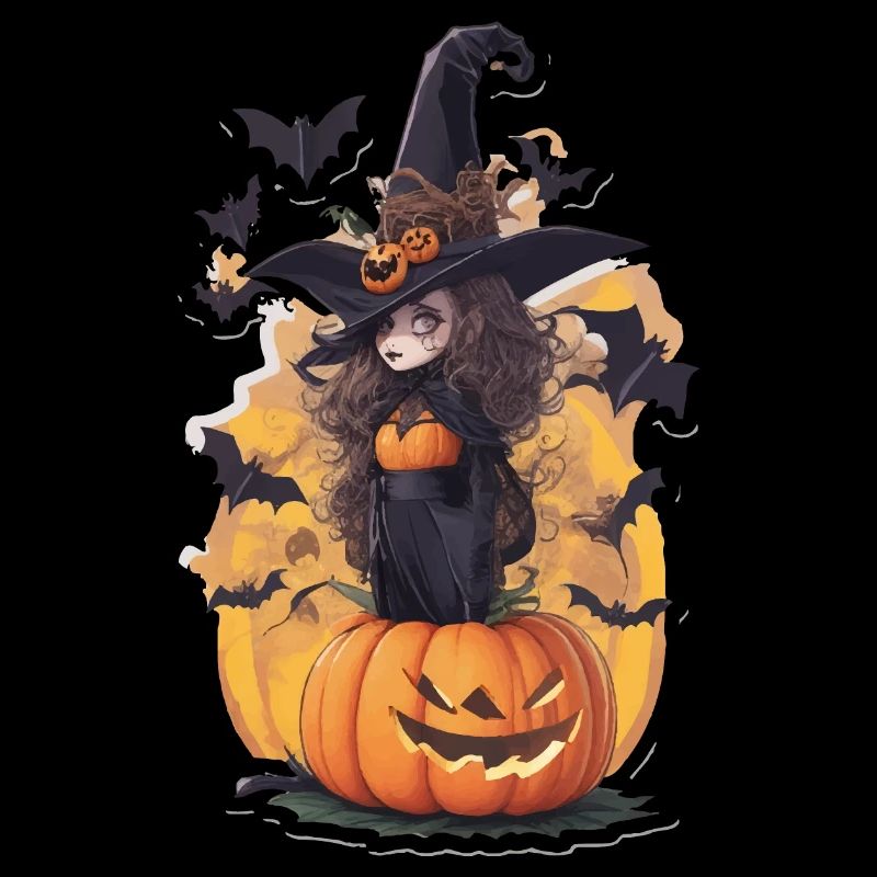 Sorcière à la citrouille Helloween