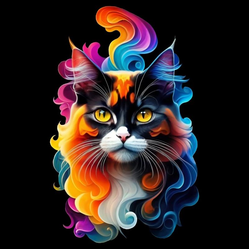Chats Chat Coloré Tête de chat Catlovers