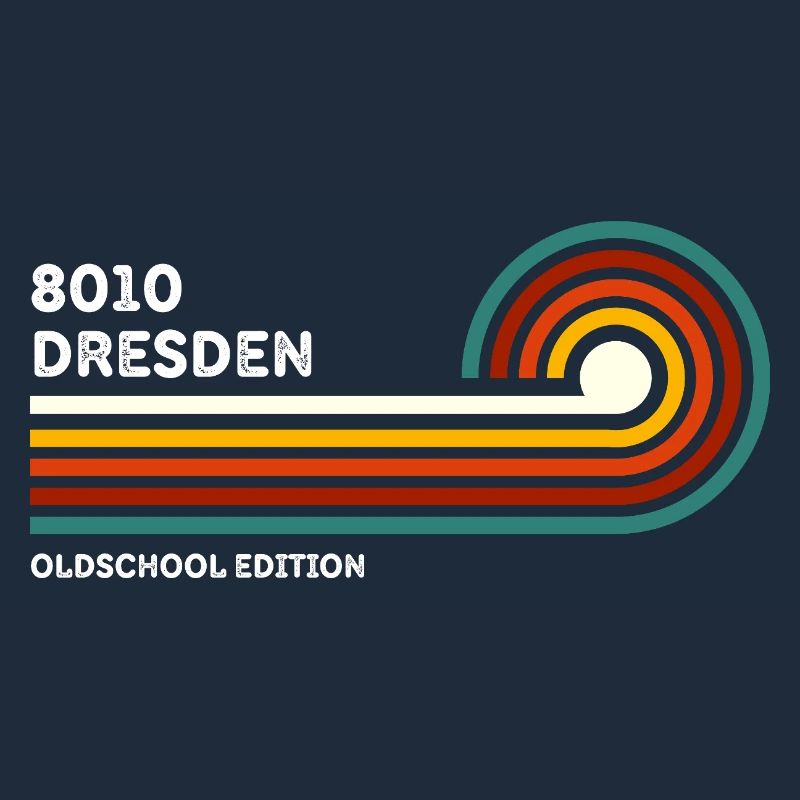 Dresden Retro Shirt 8010 Zip Code Vintage