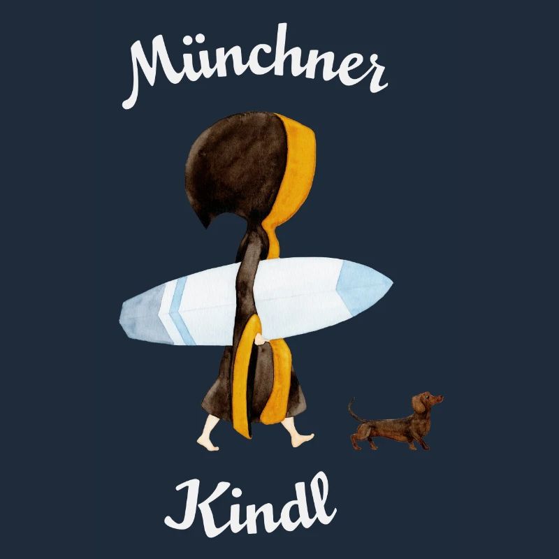 Münchner Kindl "Eisbach Surfer" mit Dackel