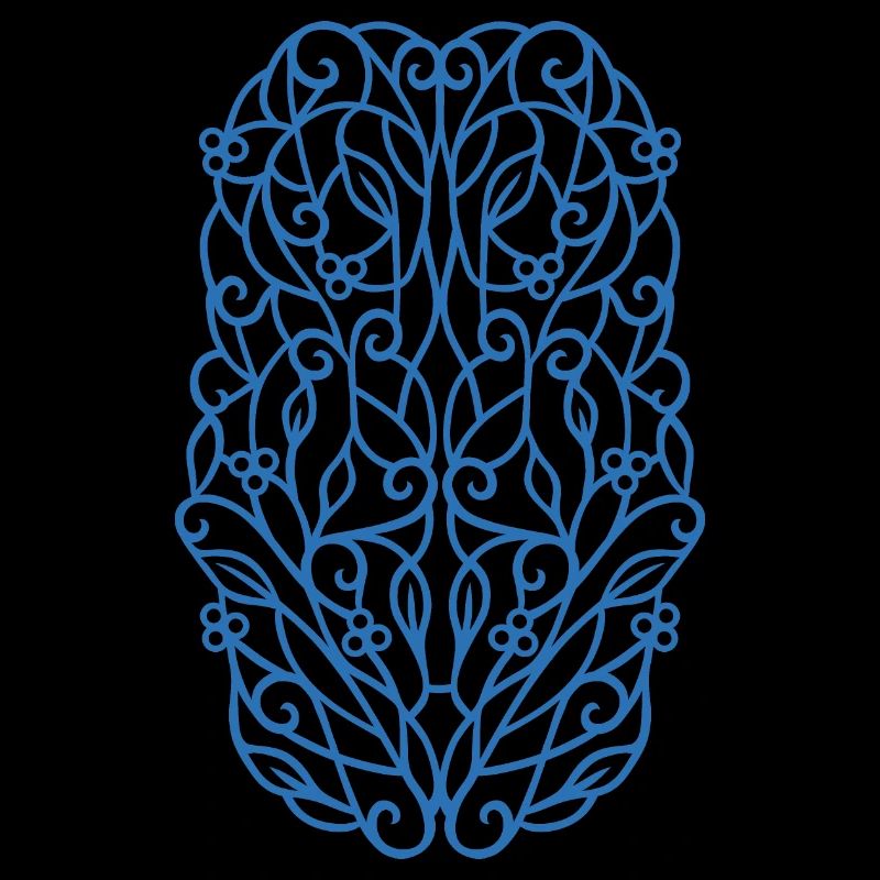 Élément décoratif élégant bleu