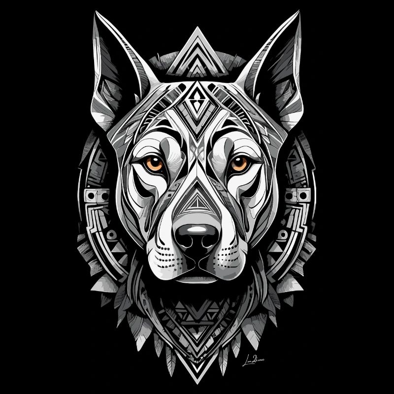 Black and white dog