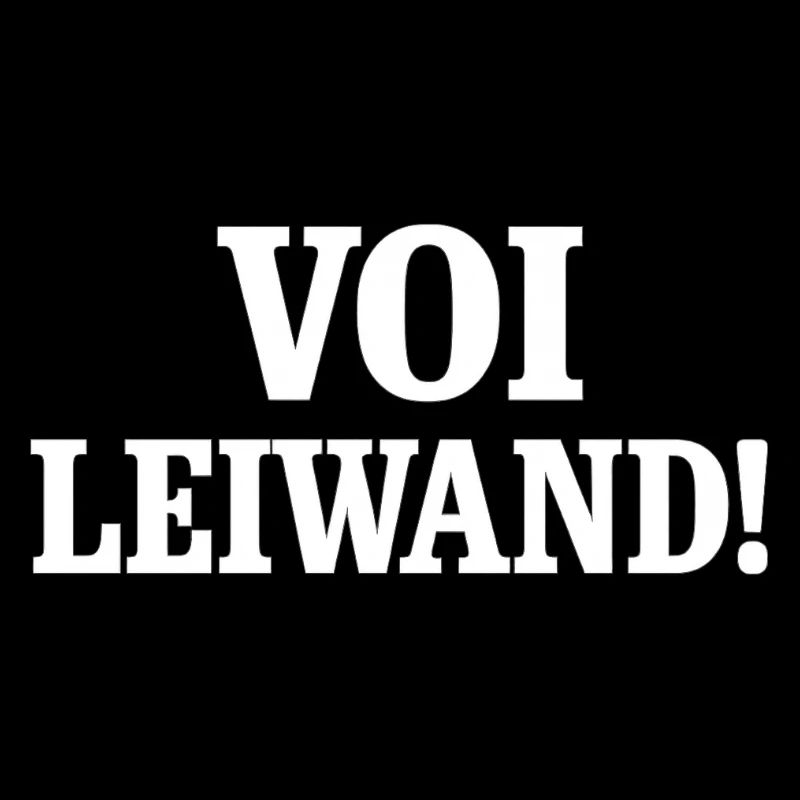 Voi Leiwand! Kontrast Textdesign