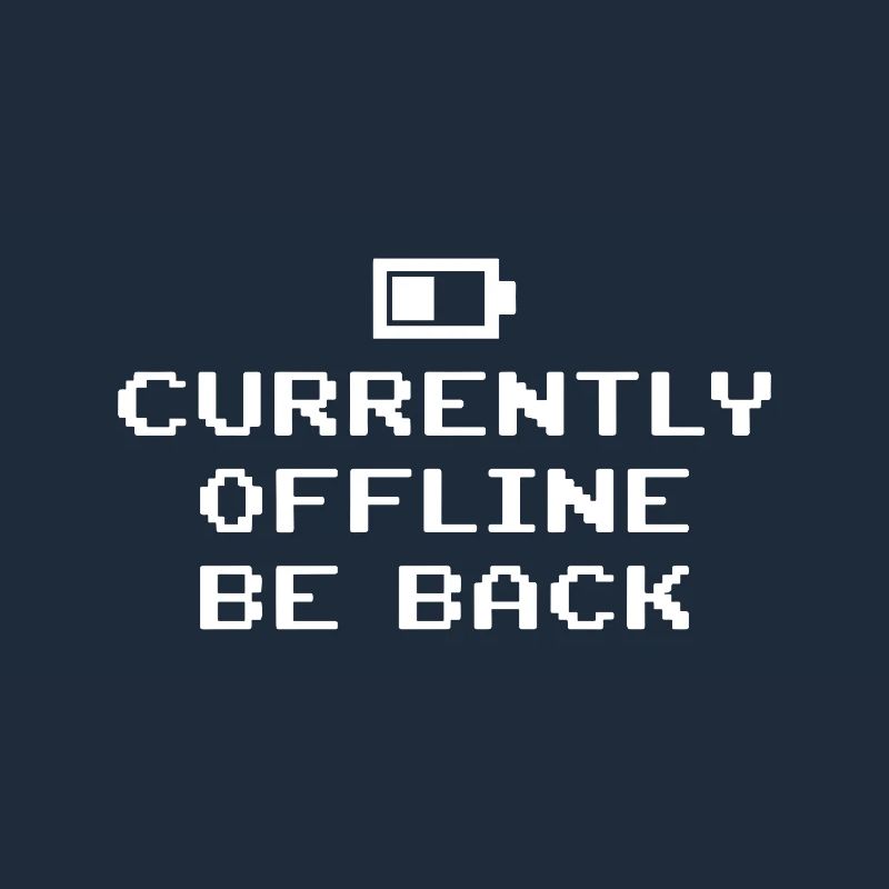 Currently Offline Be Back Akku leer