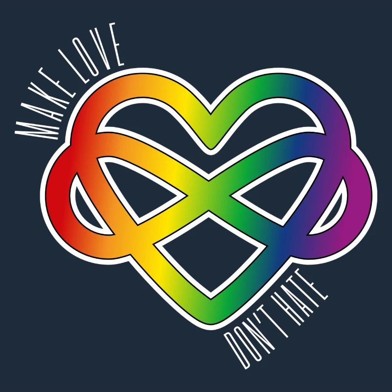 Polyamour Heart : Make Love & Don’t Hate (blanc)