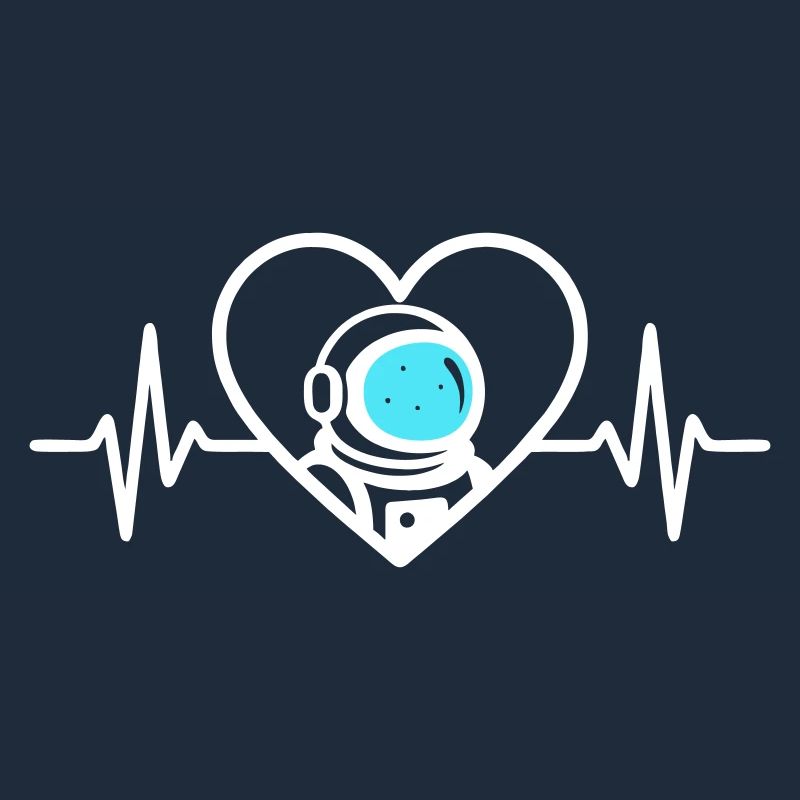 Astronaut Heart Cosmos Space Helmet