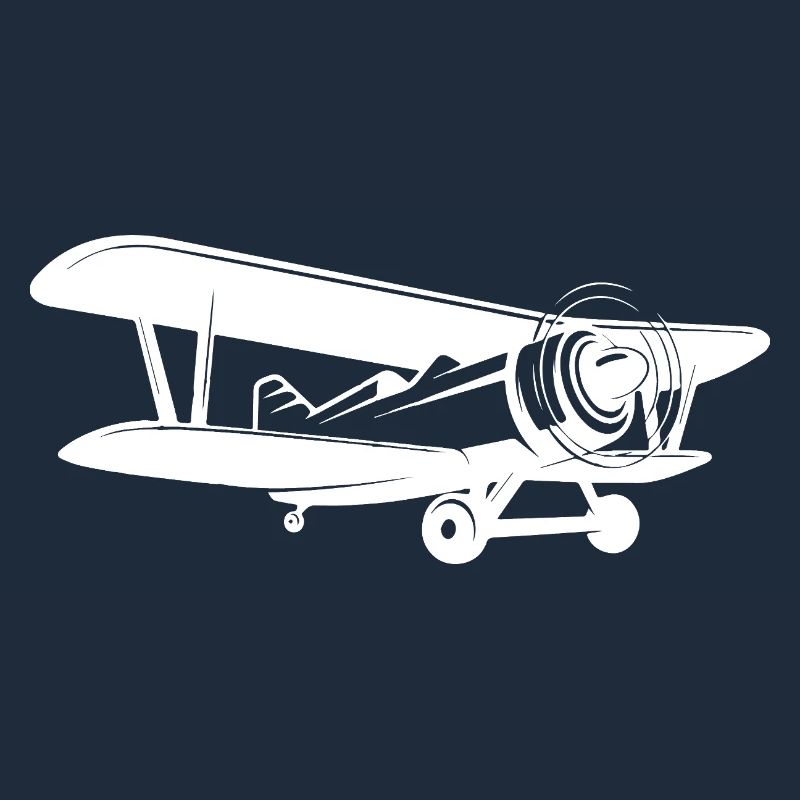 Biplane Pilot Retro Minimalist